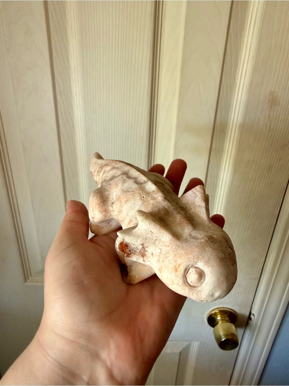 Natural Crystal (Calcite) Axolotl Figurine